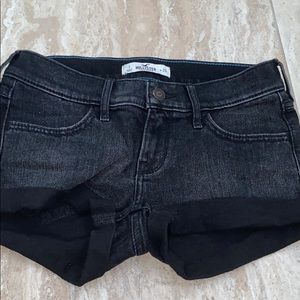Black jean shorts